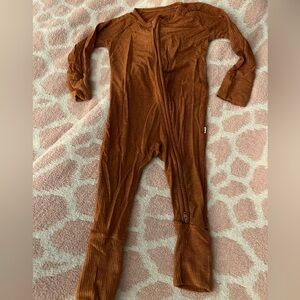 Little Sleepies Heather Spice Ribbed Zippy - 3-6 Months